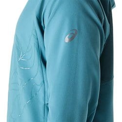 asics ATLANTIS BLUE フーディージャケット asics ATLANTIS BLUE フーディージャケット DETACHABLE SHIRT