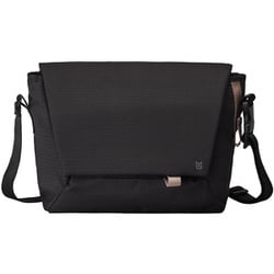 MLS941-BK [Hutte メッセンジャー バッグ L ポーチ付き A4サイズ の書類も入る 撥水 軽量 収納 たっぷり ブラック]