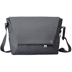 MLS941-DGY [Hutte メッセンジャー バッグ L ポーチ付き A4サイズ の書類も入る 撥水 軽量 収納 たっぷり ダークグレー]