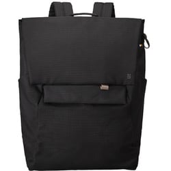 MLS942-BK [Hutte Wフラップ バックパック ポーチ付き 15インチ ノートPC 収納可能 収納 たっぷり 撥水 軽量 リュック ブラック]