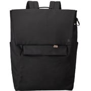 MLS942-BK [Hutte Wフラップ バックパック ポーチ付き 15インチ ノートPC 収納可能 収納 たっぷり 撥水 軽量 リュック ブラック]