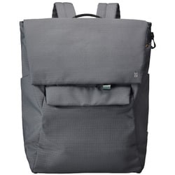 MLS942-DGY [Hutte Wフラップ バックパック ポーチ付き 15インチ ノートPC 収納可能 収納 たっぷり 撥水 軽量 ビジネス ・ リュック ダークグレー]