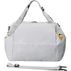 MLS944-LGY [Hutte ボストン バッグ 約35L 日帰り ショート 旅行 向け ポーチ付き 撥水 軽量 収納 たっぷり 肩掛け 手持ち キャリーオン ライトグレー]