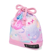 N3579400 [巾着 小 コップ袋（ネームタグ付き） ふわふわキュートなキャンディポップ]