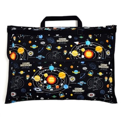 防災頭巾カバー スタンダード（背板幅36cmタイプ） 太陽系惑星とコスモプラネタリウム（ブラック） N4727100
