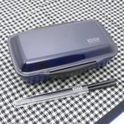 25 EDGE ドーム1段 ランチボックス 3点セット ブルー 日本製 73773