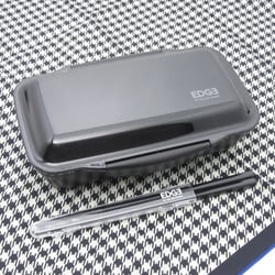 25 EDGE ドーム1段 ランチボックス 3点セット ブラック 日本製 73774