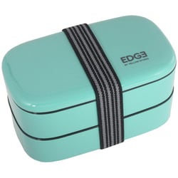 25 EDGE ランチボックス 弁当箱 オーバル 2段 800ml グリーン 日本製 73722