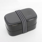 25 EDGE ランチボックス 弁当箱 オーバル 2段 800ml ブラック 日本製 73724