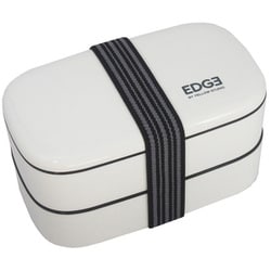 25 EDGE ランチボックス 弁当箱 オーバル 2段 800ml ホワイト 日本製 73725