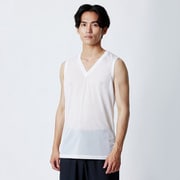 カルエアーアンダーVネックノースリーブシャツ ホワイト Lサイズ C2JAB11301 L
