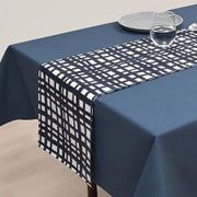 テーブルランナー・テーブルセンター (30cm×180cm) ラミネートタイプ インディゴチェック W2702520