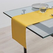 テーブルランナー・テーブルセンター (30cm×180cm) ラミネートタイプ 無地オックス・シトロンイエロー W2703120