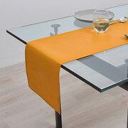 テーブルランナー・テーブルセンター (30cm×180cm) ラミネートタイプ 無地オックス・マンダリンオレンジ W2703220