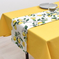 テーブルランナー・テーブルセンター （30cm×130cm） ラミネートタイプ シトラスレモン W2701810