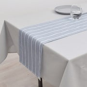 テーブルランナー・テーブルセンター (30cm×100cm) ラミネートタイプ ミストグレーストライプ W2701500
