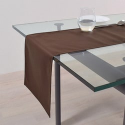 テーブルランナー・テーブルセンター （30cm×100cm） ラミネートタイプ 無地オックス・カフェブラウン W2703400