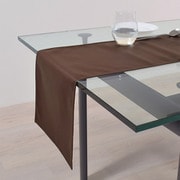 テーブルランナー・テーブルセンター （30cm×100cm） ラミネートタイプ 無地オックス・カフェブラウン W2703400