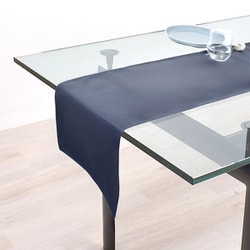 テーブルランナー・テーブルセンター （30cm×100cm） ラミネートタイプ 無地オックス・ロイヤルネイビー W2704500