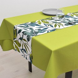 テーブルランナー・テーブルセンター （30cm×180cm） リバーシブルタイプ 綿100％ ボタニカルリーフ W2600820