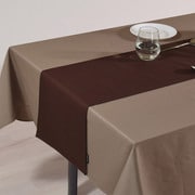 テーブルランナー・テーブルセンター (30cm×180cm) リバーシブルタイプ 綿100% 無地オックス・カフェブラウン W2603420