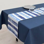 テーブルランナー・テーブルセンター (30cm×100cm) リバーシブルタイプ 綿100% ブルーホライズン W2600300