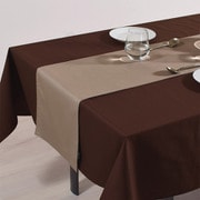 テーブルランナー・テーブルセンター (30cm×100cm) リバーシブルタイプ 綿100% 無地オックス・サンドベージュ W2603500