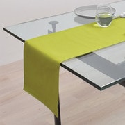テーブルランナー・テーブルセンター (30cm×100cm) リバーシブルタイプ 綿100% 無地オックス・リーフグリーン W2602800