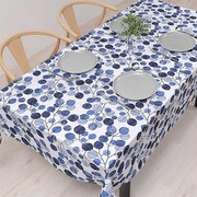テーブルクロス (142cm×210cm) スタンダードタイプ 綿100% ネイビーリーフ W4702220