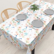 テーブルクロス (142cm×210cm) スタンダードタイプ 綿100% パステルフローラル W4700920