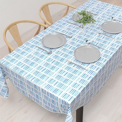 テーブルクロス （142cm×210cm） スタンダードタイプ 綿100％ ブルーサーフ W4700220