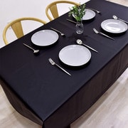 テーブルクロス (142cm×210cm) スタンダードタイプ 綿100% 無地オックス・ブラック W4703920