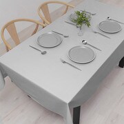 テーブルクロス (142cm×210cm) スタンダードタイプ 綿100% 無地オックス・フロストグレイ W4703020