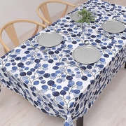テーブルクロス (142cm×180cm) スタンダードタイプ 綿100% ネイビーリーフ W4702210