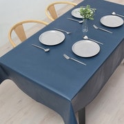 テーブルクロス (140cm×210cm) ラミネートタイプ 無地オックス・ネイビーブルー W4802720