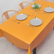 テーブルクロス (140cm×210cm) ラミネートタイプ 無地オックス・マンダリンオレンジ W4803220