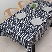 テーブルクロス (140cm×180cm) ラミネートタイプ インディゴチェック W4802510