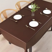テーブルクロス (140cm×180cm) ラミネートタイプ 無地オックス・カフェブラウン W4803410