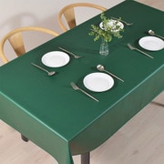 テーブルクロス （136cm×180cm） ラミネートタイプ 無地TT/Cチノクロス・フォレストグリーン W4803610