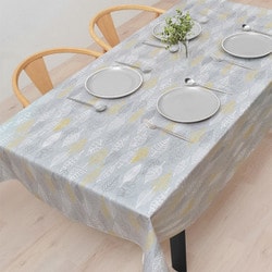テーブルクロス （120cm×150cm） ラミネートタイプ リーフスケッチ W4802300