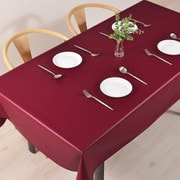 テーブルクロス (120cm×150cm) ラミネートタイプ 無地T/Cチノクロス・ボルドー W4803300