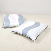 座布団カバー (55cm×59cm) 2枚セット ウォーターフロー W3400100