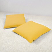 座布団カバー (55cm×59cm) 2枚セット 無地オックス・シトロンイエロー W3403100