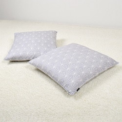 座布団カバー （55cm×59cm） 2枚セット シルバーライト W3401200