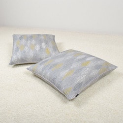 座布団カバー （55cm×59cm） 2枚セット リーフスケッチ W3402300