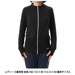 ファスナー付きラッシュガード レディース ラッシュガード BLK1（90） Lサイズ LAJW2417