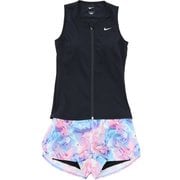 袖ナシ総柄2in1セパレーツ レディース 水着 PPL(132) Mサイズ 2993128