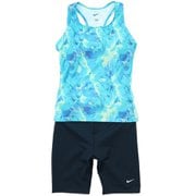 総柄袖ナシセパレーツ レディース 水着 ブルー(010) Mサイズ 2993132