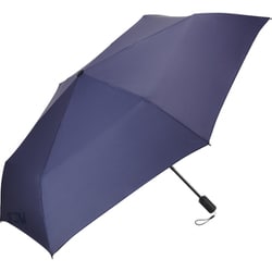 折りたたみ傘 晴雨兼用 カルオート 折 60cm 自動開閉式 UVカット加工 撥水加工 ダークネイビー U360-1124DN1-BA