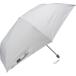 日傘 折りたたみ傘 晴雨兼用 ぺん細サンシェイド 50cm 手開き式 一級遮光 UVカット率99.9％ 遮熱効果 内側黒コーティング加工 ボーダー ライトグレー S350-1132GY1-B0